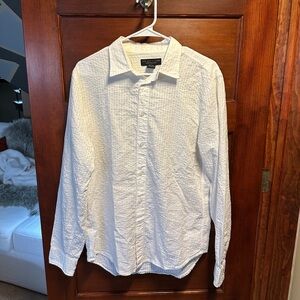 Bloomingdale's Men's White Cotton Shirt